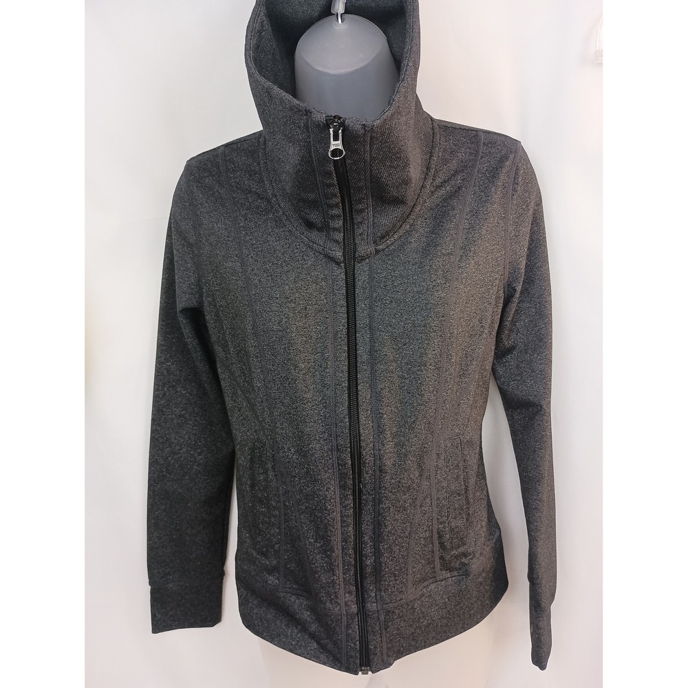 prana gray zip up work Office athleisure Athletic workout casual S Jacket - Picture 5 of 7